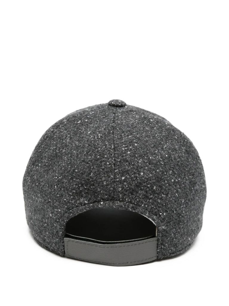 flecked-knit baseball cap