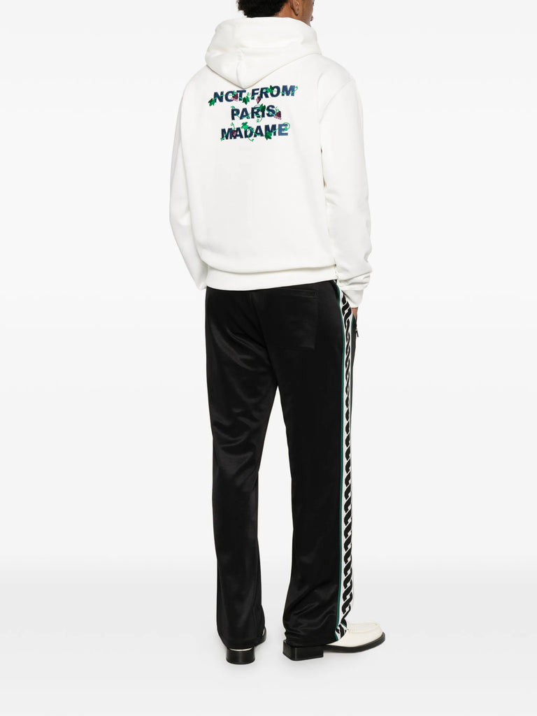 vine-embroidered hoodie