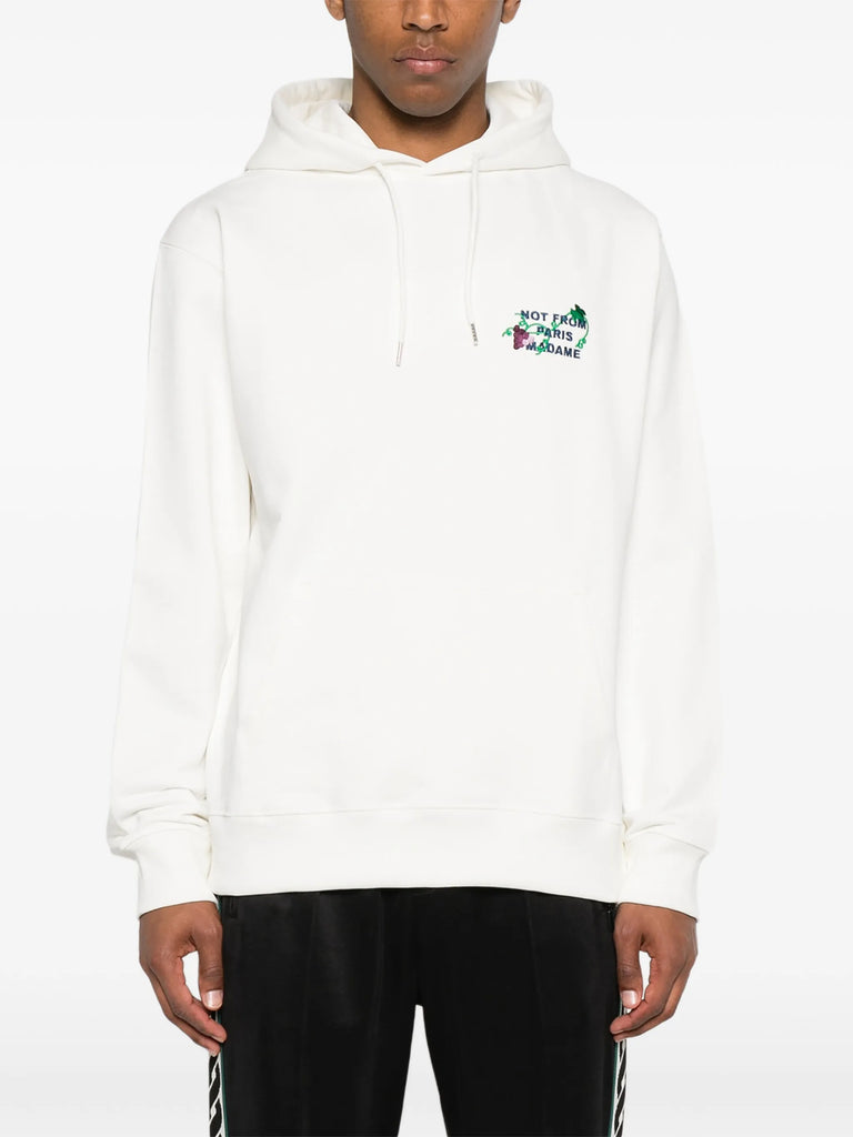 vine-embroidered hoodie