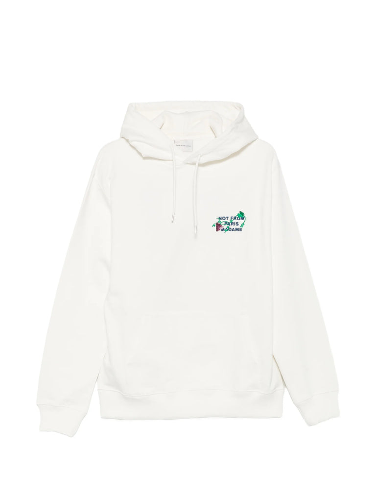 vine-embroidered hoodie