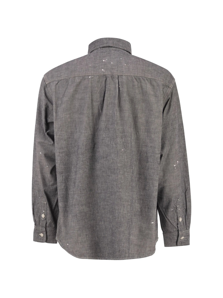 chest-pocket logo-detail shirt