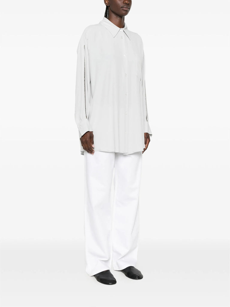 buttoned long-sleeved shirt