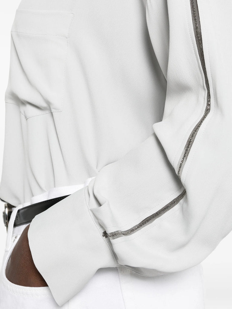 buttoned long-sleeved shirt
