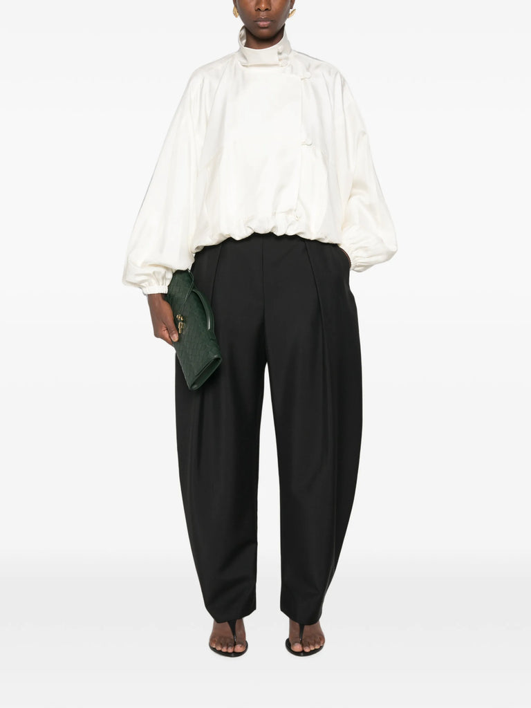 pleated wide-leg trousers