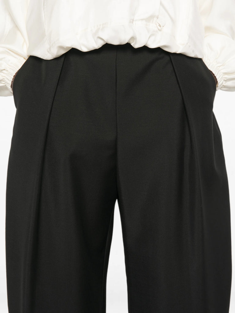 pleated wide-leg trousers