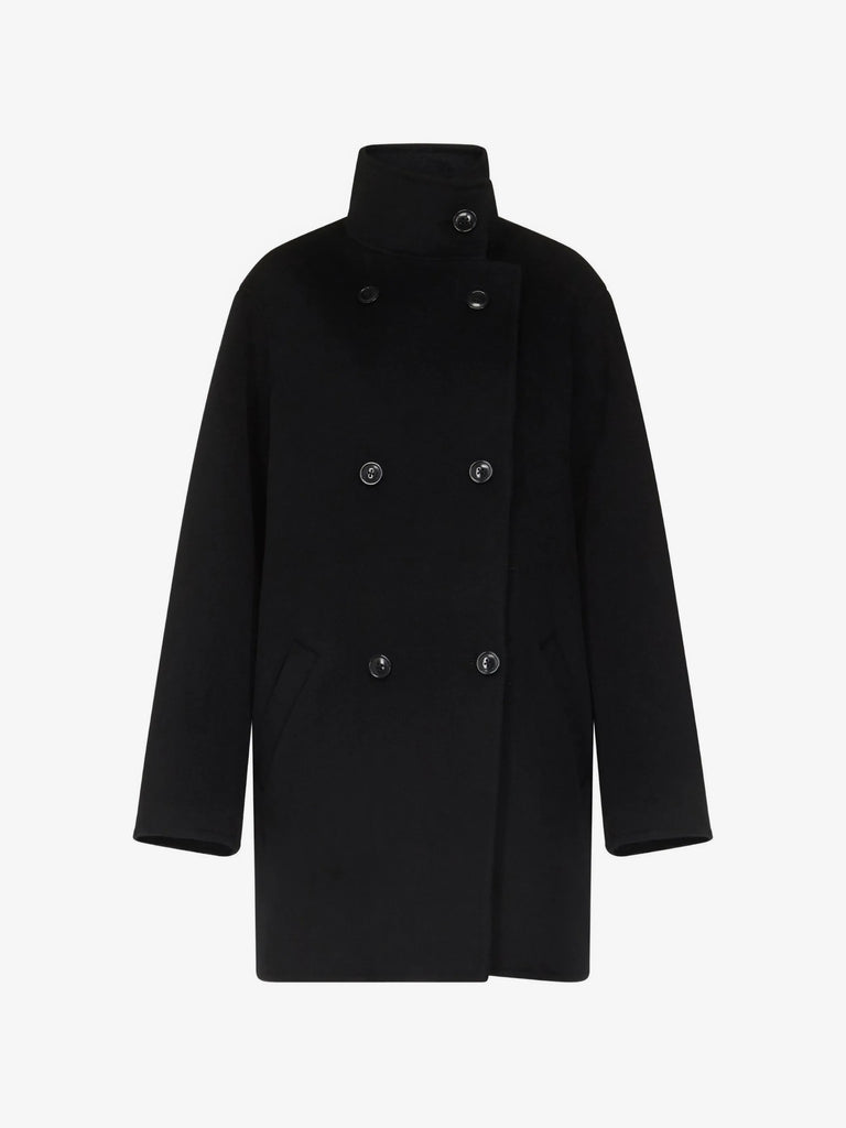 Olmo double-breasted stand-collar coat