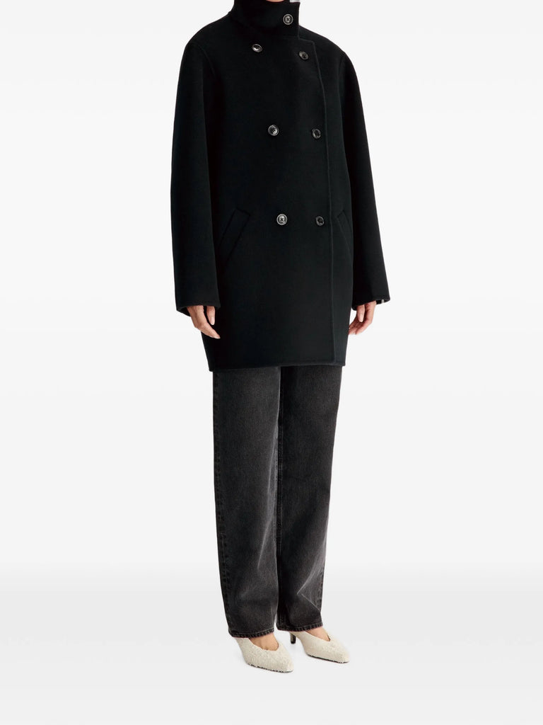 Olmo double-breasted stand-collar coat