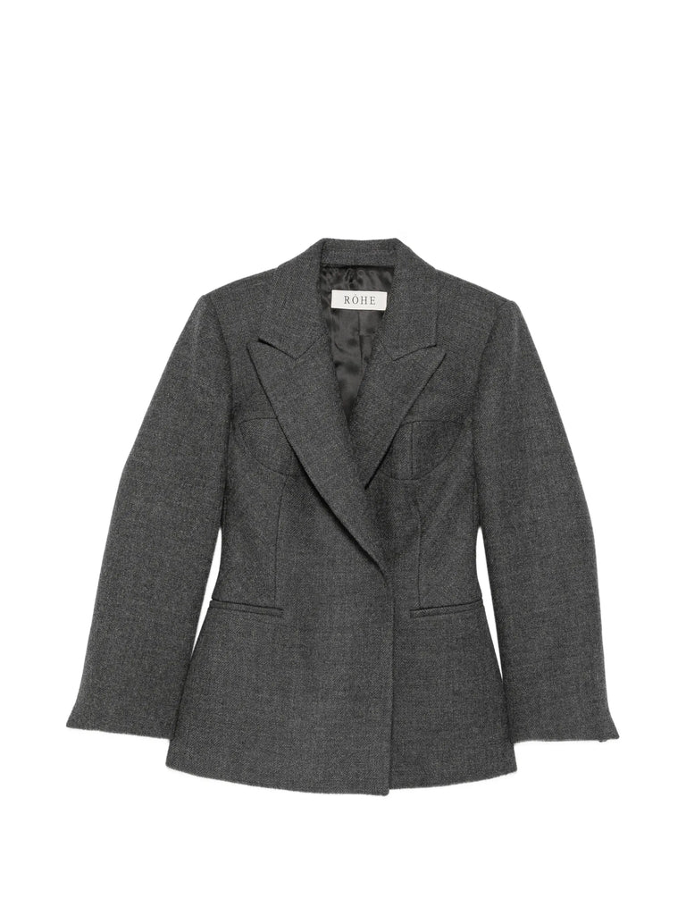 Cup detailed blazer