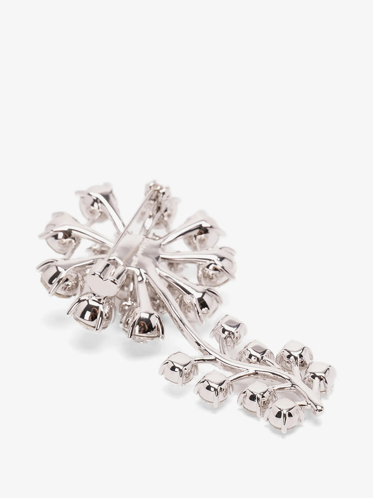 crystal-embellished flower brooch