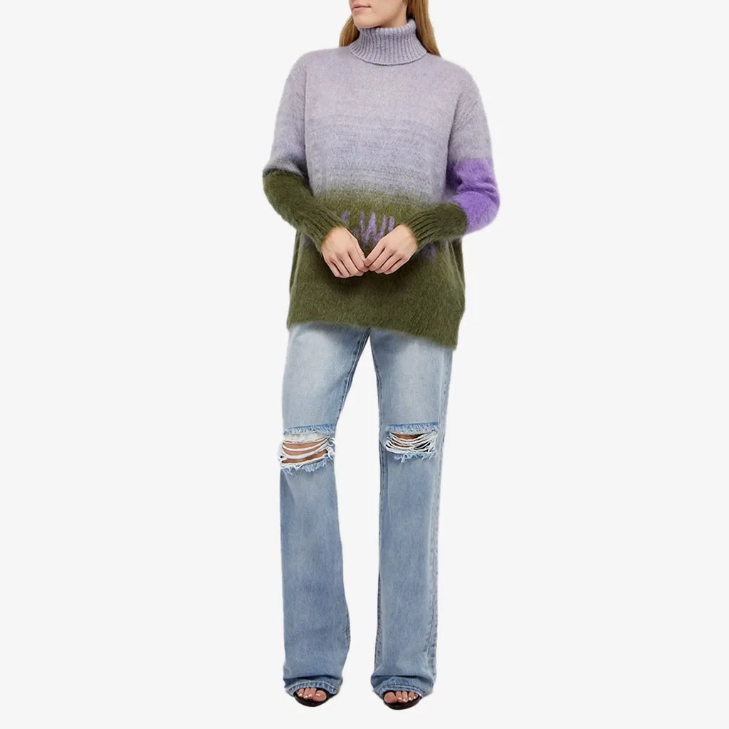 Intarsia-knit logo roll-neck knitwear  jumper