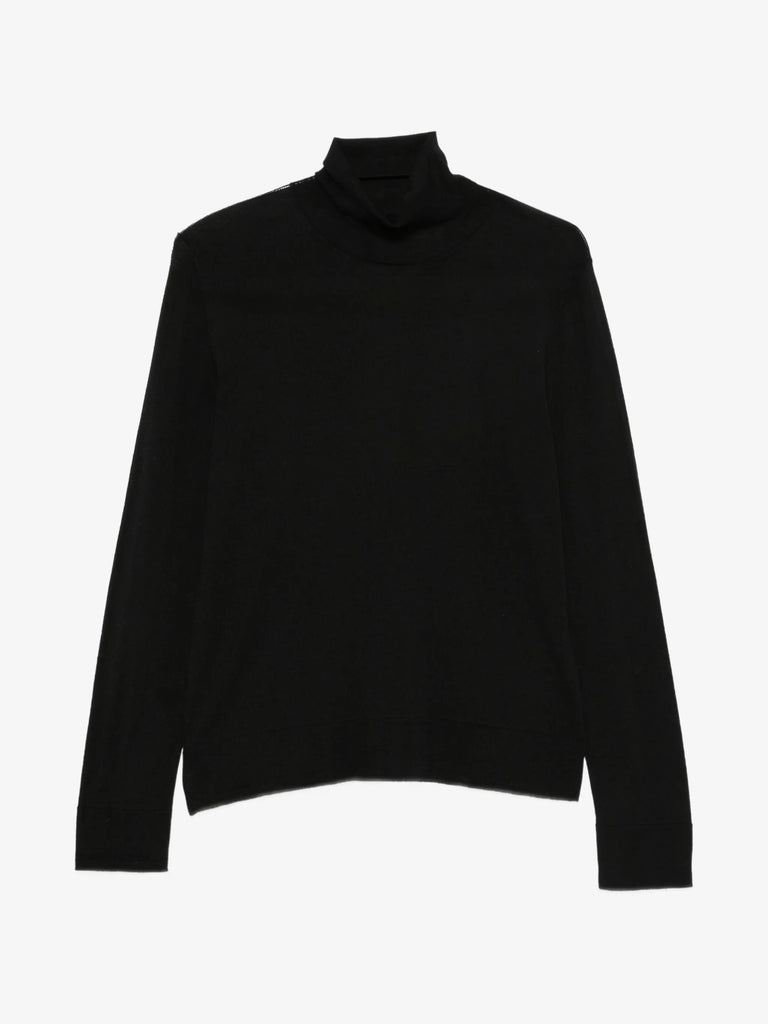 Fine knitted wool cashmere turtleneck