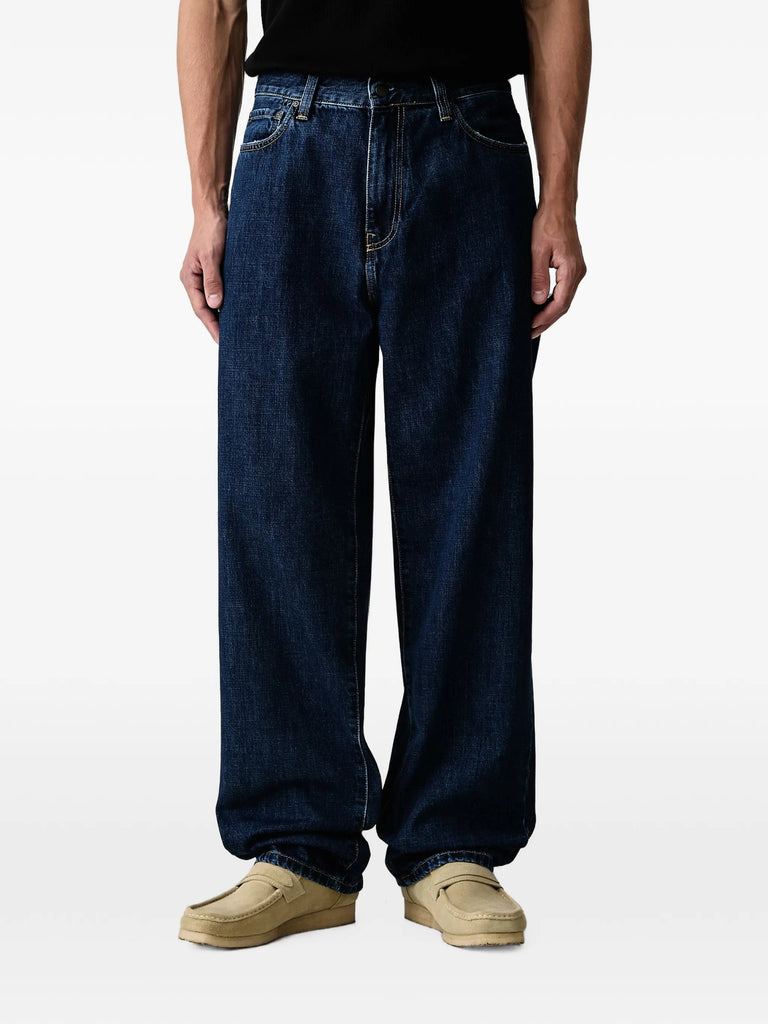 Aaron logo-patch wide-leg jeans