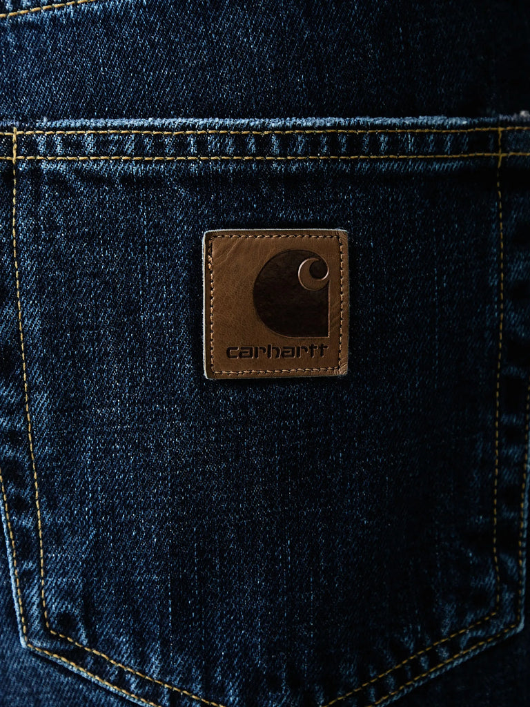 Aaron logo-patch wide-leg jeans
