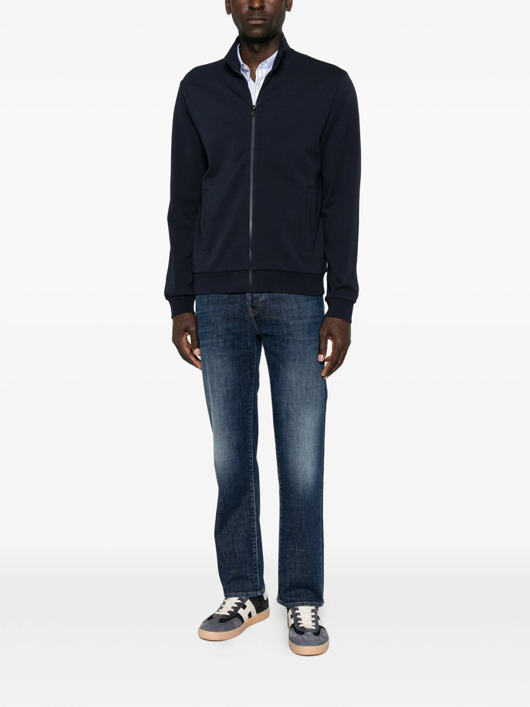 faded straight-leg jeans