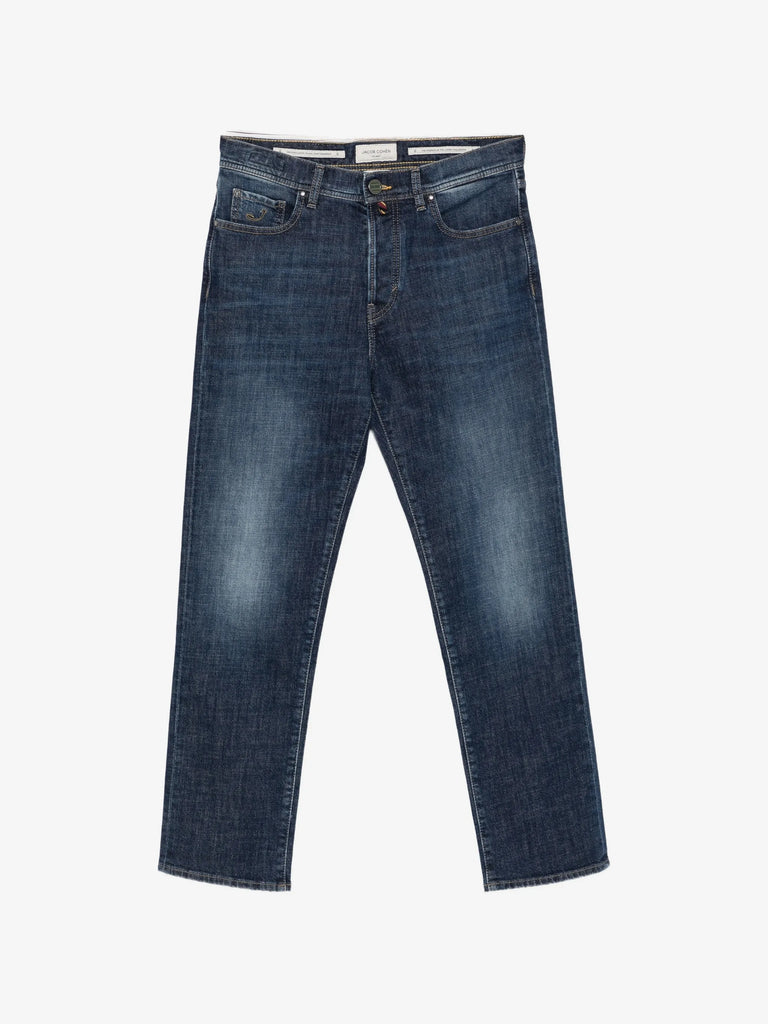 faded straight-leg jeans