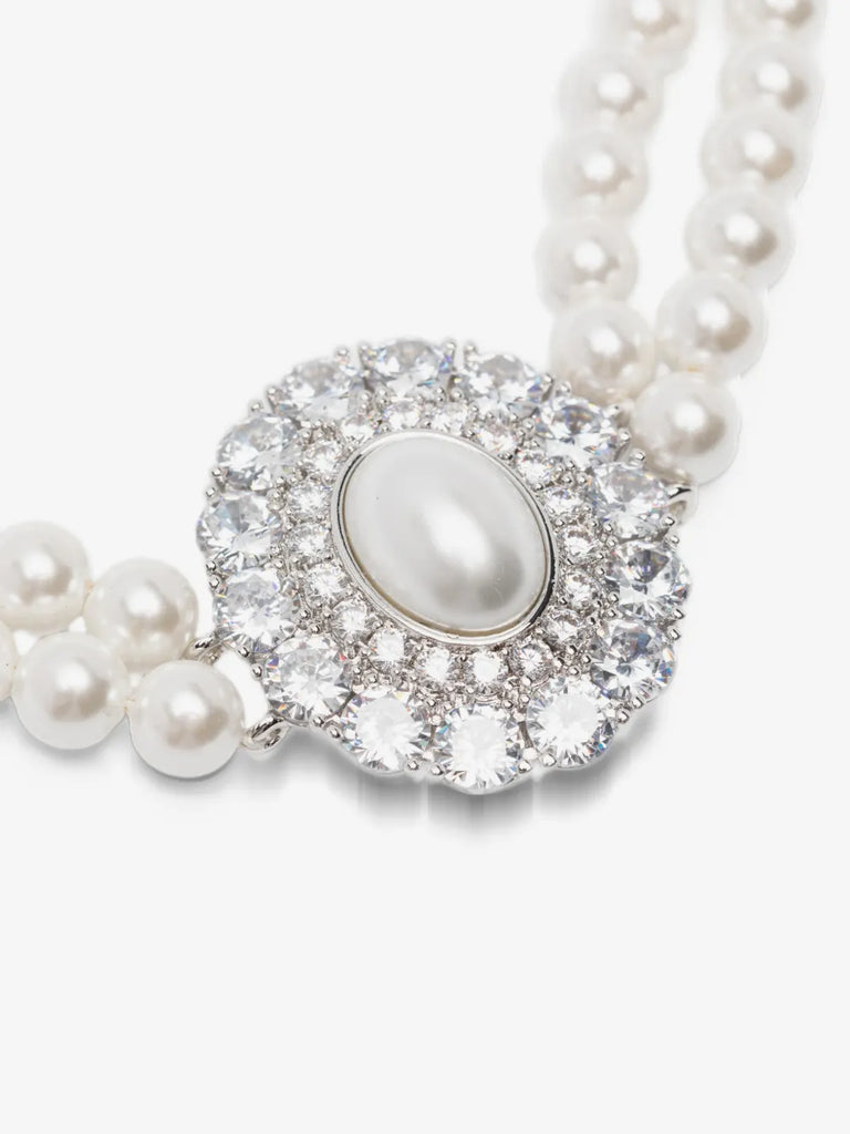 pearl crystal choker pearl