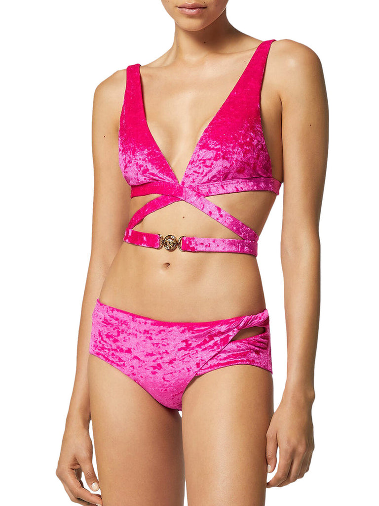 Medusa plaque triangle bikini top