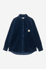 Loyde corduroy logo-patch shirt