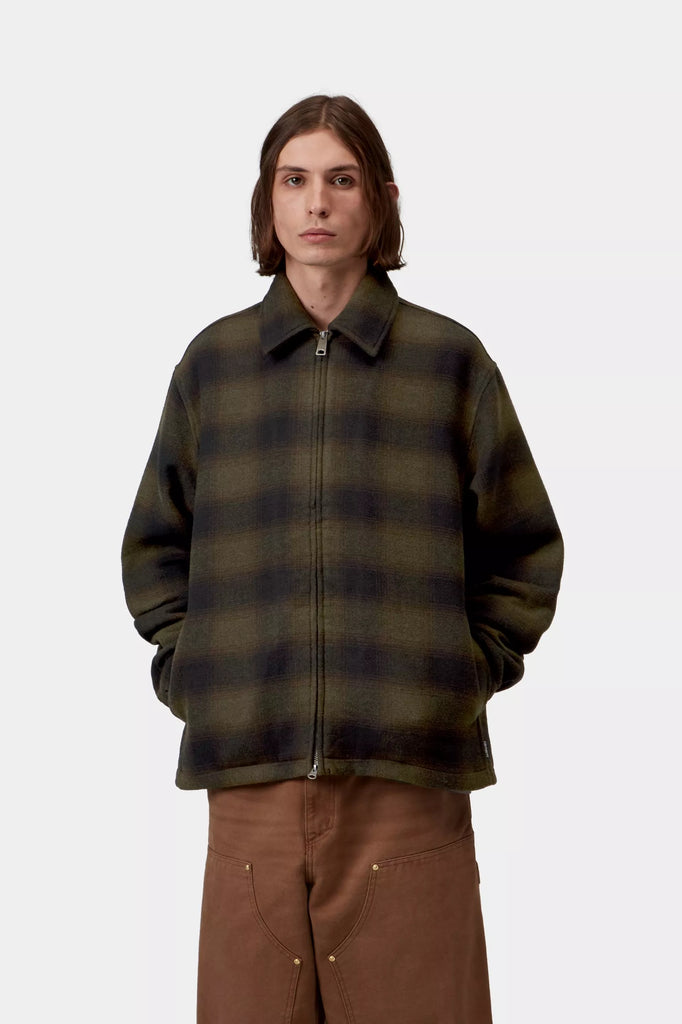 Alton check-pattern twill jacket