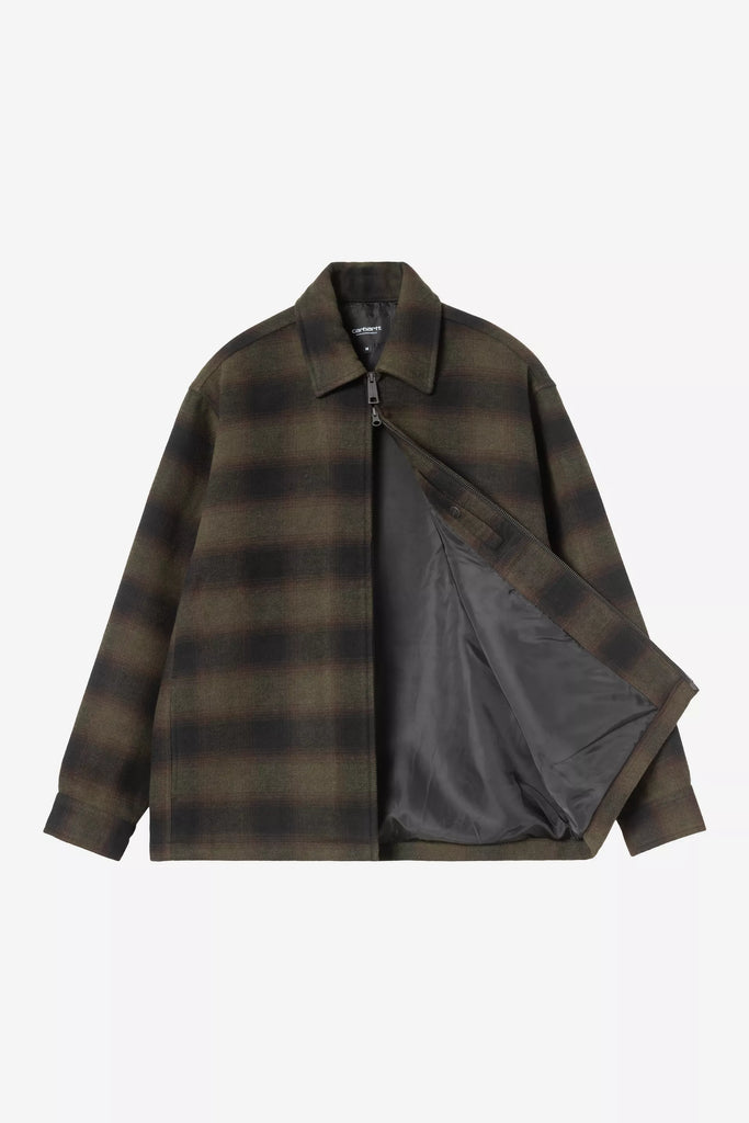 Alton check-pattern twill jacket