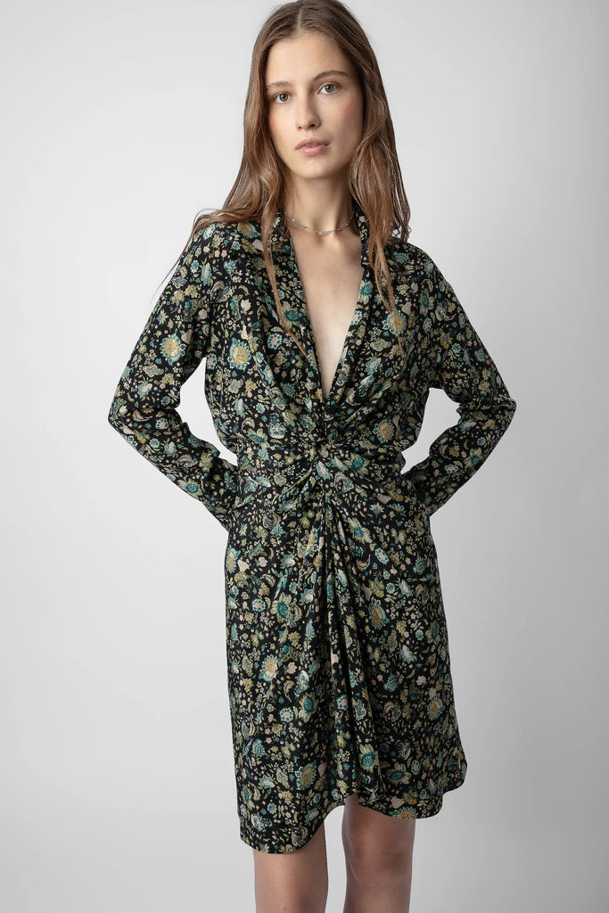 Rozo Seidenkleid mit Blumendruck