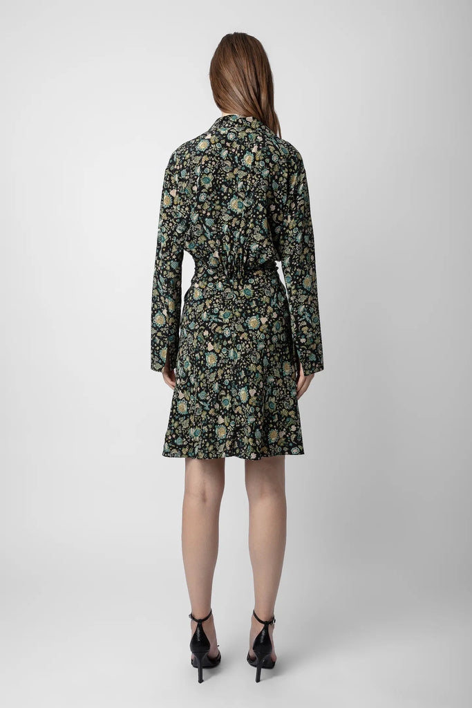 Rozo Seidenkleid mit Blumendruck