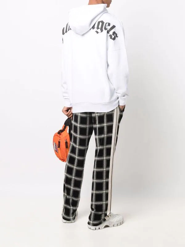 Logo-print drawstring hoodie