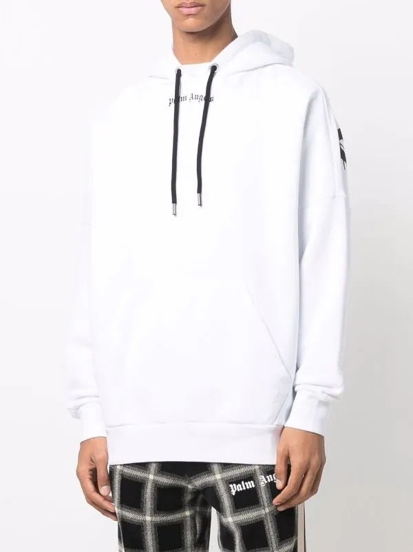 Logo-print drawstring hoodie