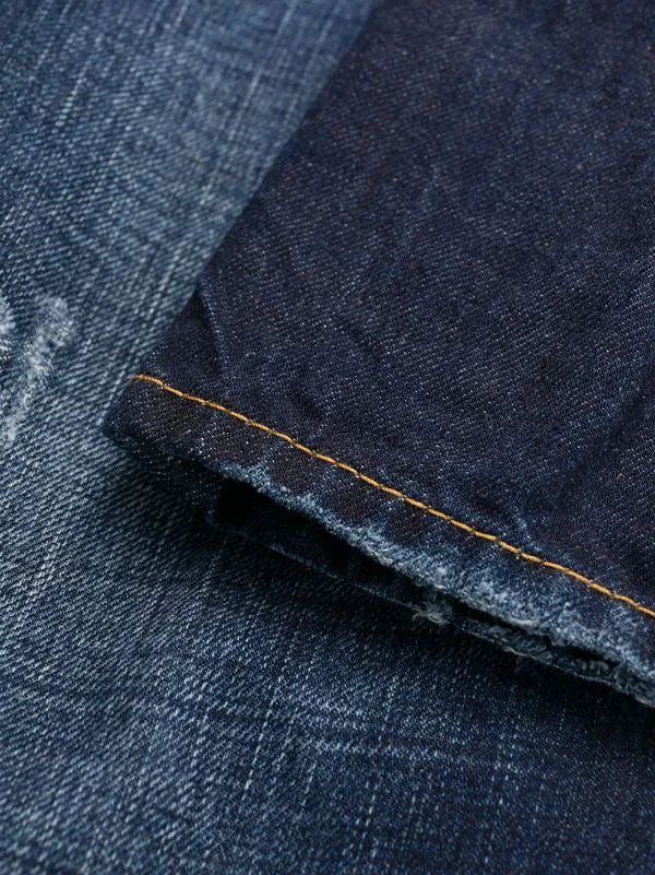 Cropped-Jeans aus Denim mit Logo-Tape