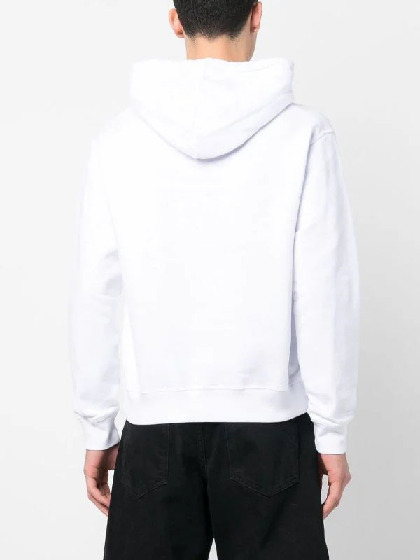 Slogan-print cotton hoodie