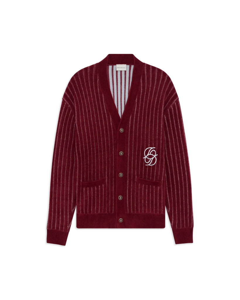 Mirror monogram pinstripe cardigan