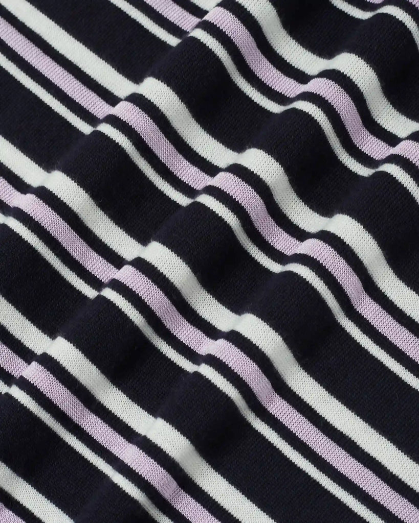 striped long-sleeve polo shirt