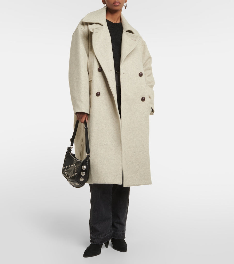 Oversized double-breasted coat