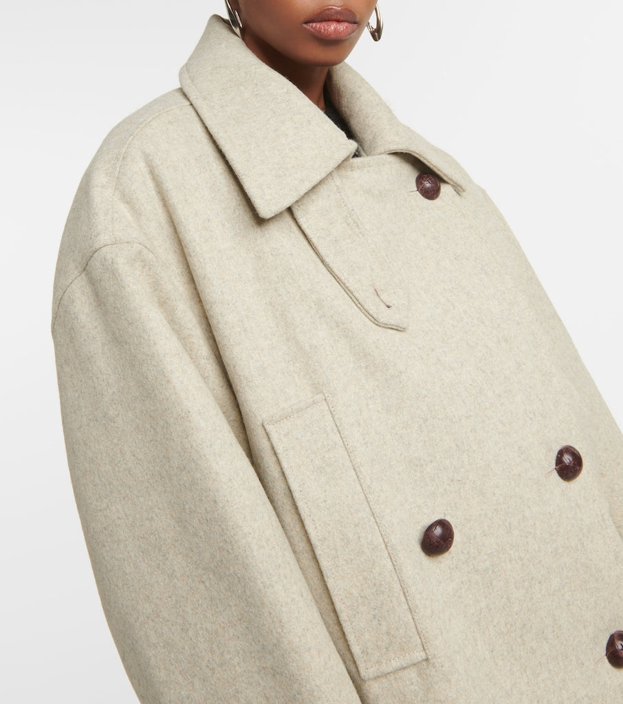 Oversized double-breasted coat