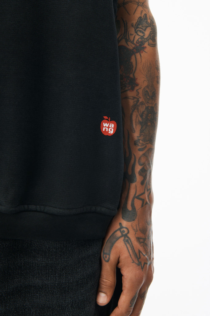 logo-print sleeveless cotton  knitwear jumper