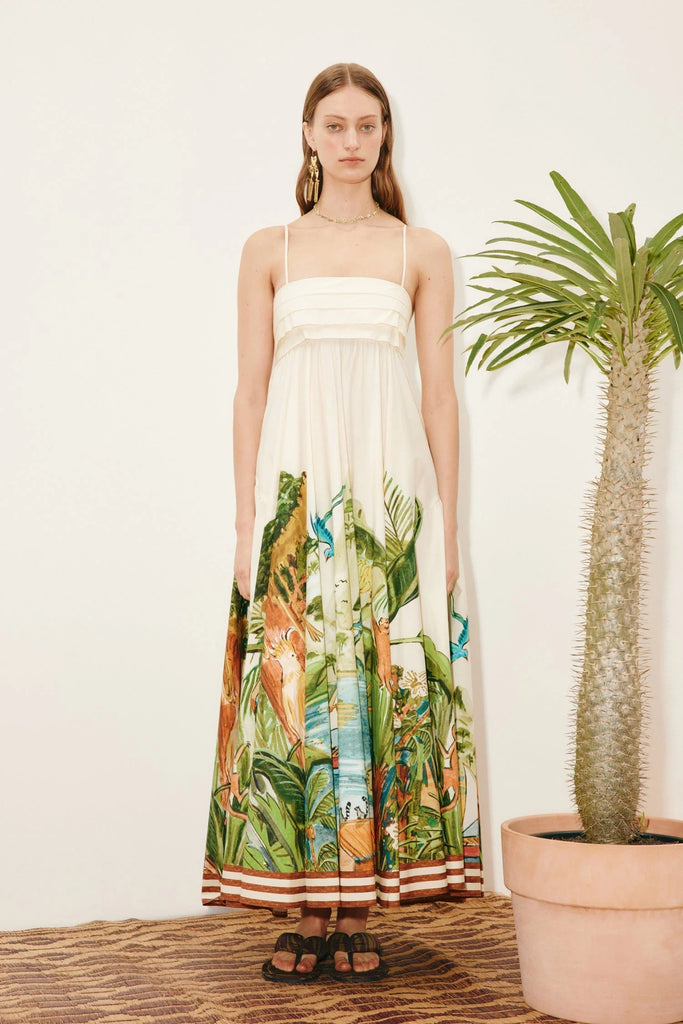 X Mokshini Toucan Tango maxi dress