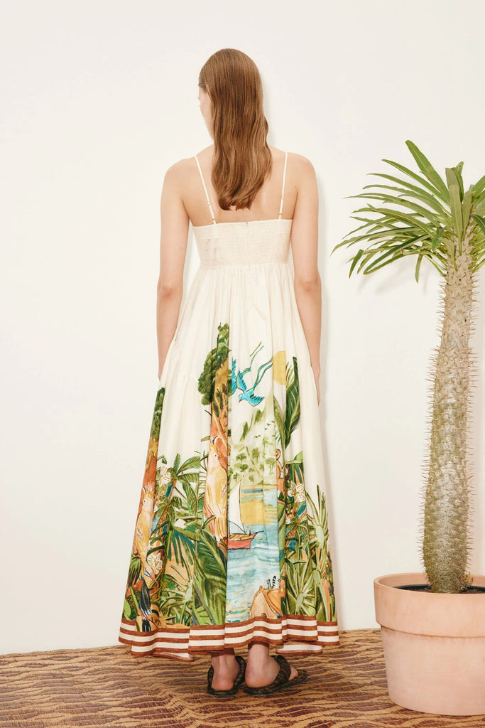 X Mokshini Toucan Tango maxi dress