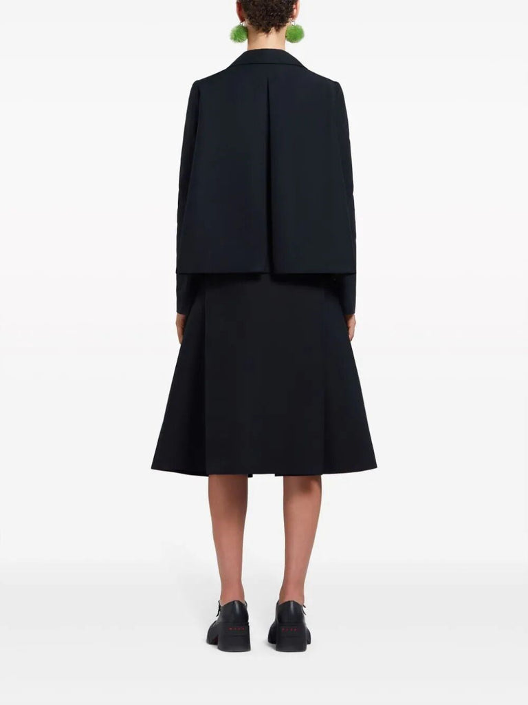 single-breasted cotton cropped blazer