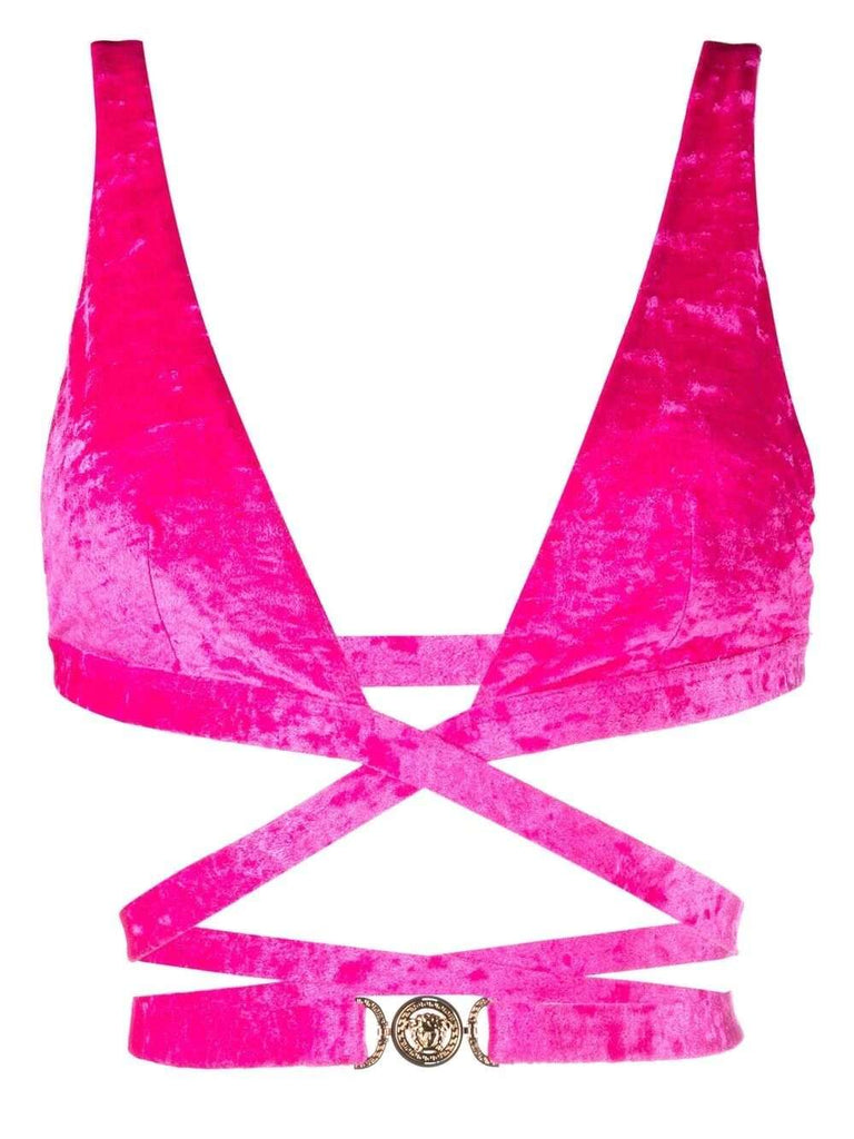 Medusa plaque triangle bikini top