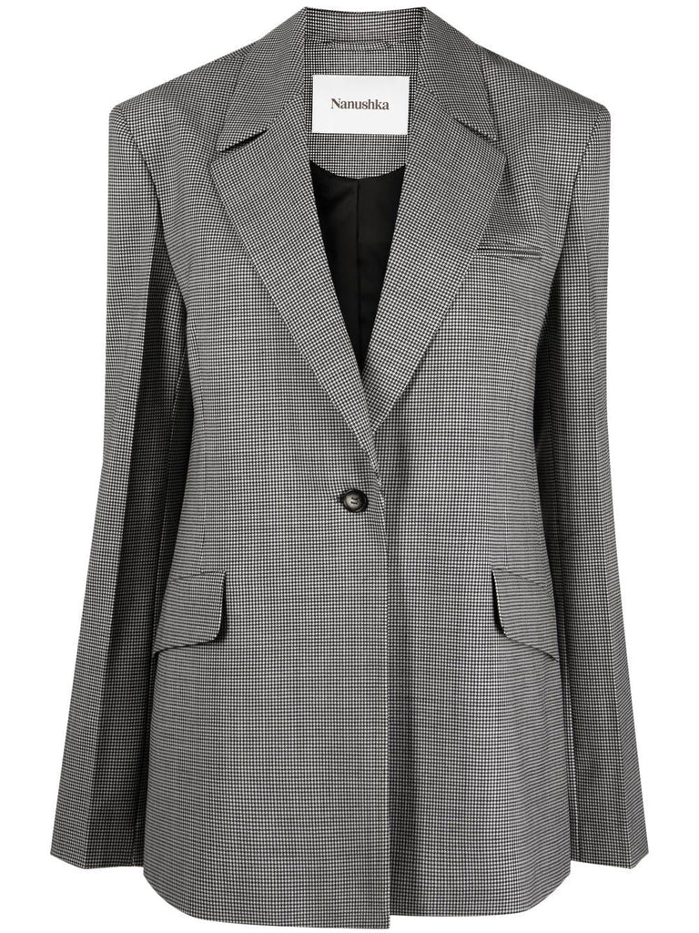 puppytooth oversized blazer