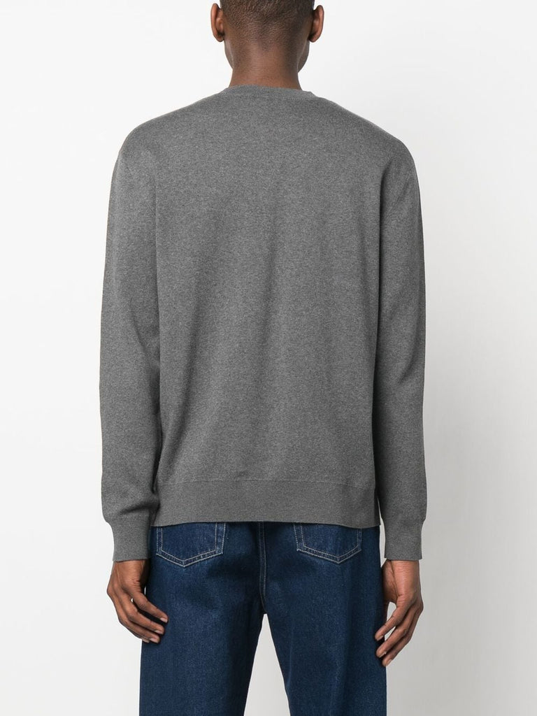 Vibrant Fox Head intarsia pullover