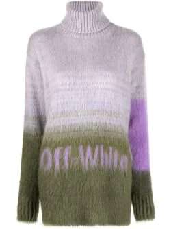 Intarsia-knit logo roll-neck knitwear  jumper