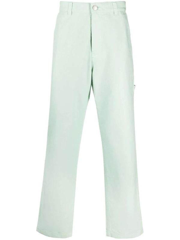 contrast-stitch worker trousers