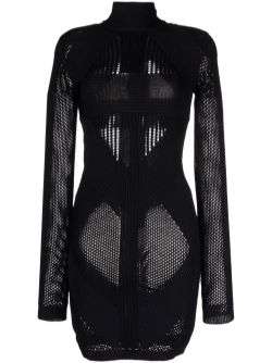 Kleid mit perforiertem Strickdetail