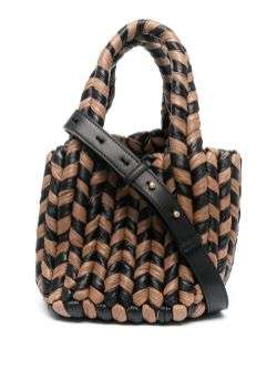 Woven top-handle tote