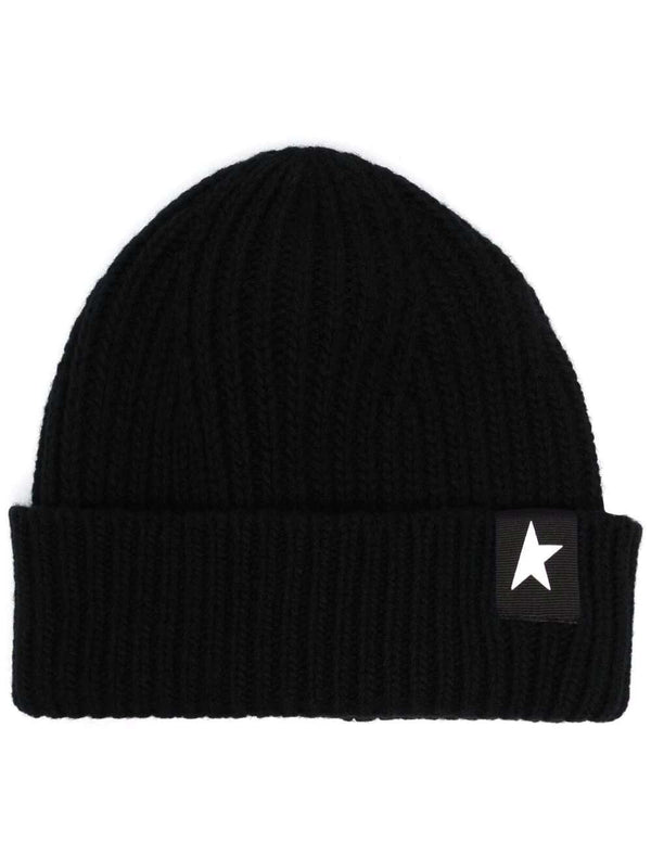 Star patch ribbed beanie