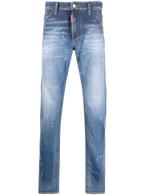 Paint splatter-print Denim Jeans
