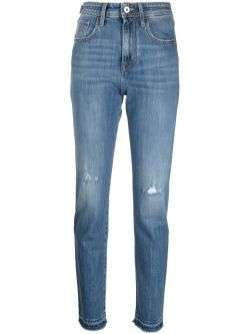 Straight-leg distressed Denim Jeans