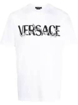 VERSACE logo-print short-sleeved T-shirt