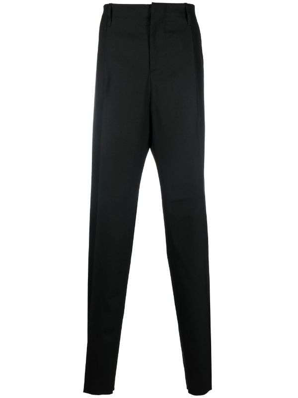 straight-leg twill trousers
